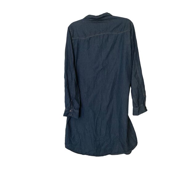 C'est Toi Juniors Blue Shirt Dress Roll Tab Sleeve Button Down Dress Size 3XL - Picture 2 of 8